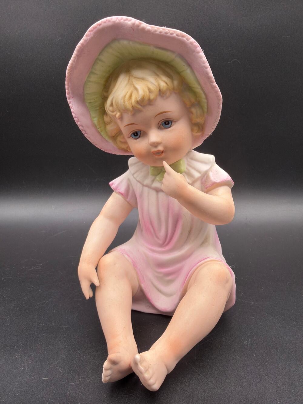 Vintage Ardalt Verithin Japan Piano Baby Girl Figurine 7391B Lenwile China Foil
